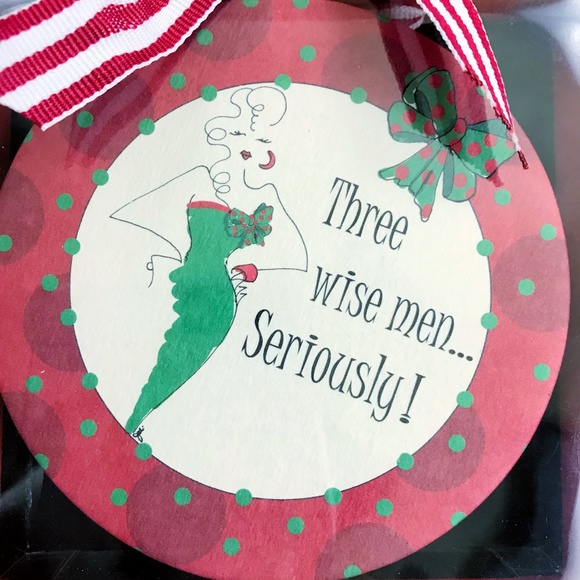 CREATIVE PAPERS Christmas Drink Coaster Set Of 12 Funny Holiday Stocking Stuffer - Picture 3 of 7